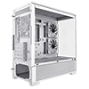 GameMax Vista Mini White MATX Gaming Case with Tempered Glass Front and Side Panels with 3 x FN12A-C8I 120mm Infinity Fans Installed - Alternative image