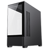 GameMax Vista Mini Black MATX Gaming Case with Tempered Glass Front and Side Panels with 6 x Dual-Ring Infinity Fans Bundled - Alternative image