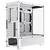 GameMax Vista White ATX Gaming Case with Tempered Glass Front and Side Panels and GameMax V4.0 ARGB PWM 9 Port Fan Hub Inc. - Alternative image