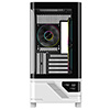 Powercool Arctic White Micro-ATX Gaming Case With Black Interior Tempered Glass Panels With 3 x PWM ARGB Fans and 9 Port PWM Hub Included - Alternative image