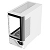 Powercool Arctic White Micro-ATX Gaming Case With Black Interior Tempered Glass Panels With 3 x PWM ARGB Fans and 9 Port PWM Hub Included - Alternative image