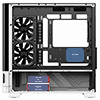 Powercool Arctic White Micro-ATX Gaming Case With Black Interior Tempered Glass Panels With 3 x PWM ARGB Fans and 9 Port PWM Hub Included - Alternative image