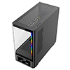 Powercool Gravity Black mATX Gaming Case With Display Curved Tempered Glass With 3 x CiT Saturn PWM ARGB Fans and 6 Port PWM Hub - Alternative image