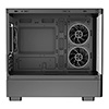 Powercool Gravity Black mATX Gaming Case With Display Curved Tempered Glass With 3 x CiT Saturn PWM ARGB Fans and 6 Port PWM Hub - Alternative image
