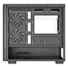 Powercool Gravity Black mATX Gaming Case With Display Curved Tempered Glass With 3 x CiT Saturn PWM ARGB Fans and 6 Port PWM Hub - Alternative image