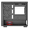 Powercool Gravity Black mATX Gaming Case With Display Curved Tempered Glass With 3 x CiT Saturn PWM ARGB Fans and 6 Port PWM Hub - Alternative image