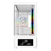 Powercool Gravity White mATX Gaming Case With Display Curved Tempered Glass With 3 x CiT Saturn PWM ARGB Fans and 6 Port PWM Hub - Alternative image