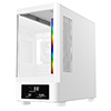 Powercool Gravity White mATX Gaming Case With Display Curved Tempered Glass With 3 x CiT Saturn PWM ARGB Fans and 6 Port PWM Hub - Alternative image