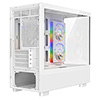Powercool Gravity White mATX Gaming Case With Display Curved Tempered Glass With 3 x CiT Saturn PWM ARGB Fans and 6 Port PWM Hub - Alternative image