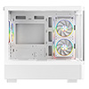 Powercool Gravity White mATX Gaming Case With Display Curved Tempered Glass With 3 x CiT Saturn PWM ARGB Fans and 6 Port PWM Hub - Alternative image