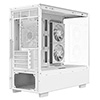 Powercool Gravity White mATX Gaming Case With Display Curved Tempered Glass With 3 x CiT Saturn PWM ARGB Fans and 6 Port PWM Hub - Alternative image