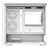 Powercool Gravity White mATX Gaming Case With Display Curved Tempered Glass With 3 x CiT Saturn PWM ARGB Fans and 6 Port PWM Hub - Alternative image