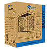 Powercool Gravity White mATX Gaming Case With Display Curved Tempered Glass With 3 x CiT Saturn PWM ARGB Fans and 6 Port PWM Hub - Alternative image