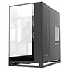 Powercool Navigator Black ATX Gaming Case Dual Chamber With Curved Tempered Glass With 5 x Saturn Fans and 9-Port Hub With Remote Included - Alternative image