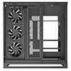 Powercool Navigator Black ATX Gaming Case Dual Chamber With Curved Tempered Glass With 5 x Saturn Fans and 9-Port Hub With Remote Included - Alternative image