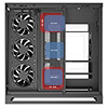 Powercool Navigator Black ATX Gaming Case Dual Chamber With Curved Tempered Glass With 5 x Saturn Fans and 9-Port Hub With Remote Included - Alternative image