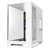 Powercool Navigator White ATX Gaming Case Dual Chamber With Curved Tempered Glass With 5 x Saturn Fans and 9-Port Hub With Remote Included - Alternative image
