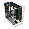 Powercool Navigator White ATX Gaming Case Dual Chamber With Curved Tempered Glass With 5 x Saturn Fans and 9-Port Hub With Remote Included - Alternative image