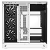 Powercool Navigator White ATX Gaming Case Dual Chamber With Curved Tempered Glass With 5 x Saturn Fans and 9-Port Hub With Remote Included - Alternative image