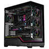 Powercool Pulsar Black ATX Gaming Case With Tempered Glass Panels With 4 x PWM ARGB Fans and 9 Port PWM Hub and RF Remote Included - Alternative image