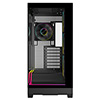Powercool Pulsar Black ATX Gaming Case With Tempered Glass Panels With 4 x PWM ARGB Fans and 9 Port PWM Hub and RF Remote Included - Alternative image