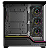 Powercool Pulsar Black ATX Gaming Case With Tempered Glass Panels With 4 x PWM ARGB Fans and 9 Port PWM Hub and RF Remote Included - Alternative image