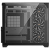 Powercool Pure Black ATX Gaming Case Dual Chamber With 3 x Tempered Glass Panels With 4 x PWM FDB Black Fans Included - Alternative image