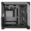 Powercool Pure Black ATX Gaming Case Dual Chamber With 3 x Tempered Glass Panels With 4 x PWM FDB Black Fans Included - Alternative image