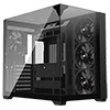 View more info on Powercool Pure Black ATX Gaming Case Dual Chamber With 3 x Tempered Glass Panels With 4 x PWM FDB Black Fans Included...