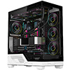Powercool Ultra White ATX Gaming Case With Black Interior Tempered Glass Panels With 4 x PWM ARGB Fans and 9 Port PWM Hub Included - Alternative image