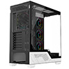 Powercool Ultra White ATX Gaming Case With Black Interior Tempered Glass Panels With 4 x PWM ARGB Fans and 9 Port PWM Hub Included - Alternative image