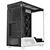 Powercool Ultra White ATX Gaming Case With Black Interior Tempered Glass Panels With 4 x PWM ARGB Fans and 9 Port PWM Hub Included - Alternative image