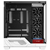 Powercool Ultra White ATX Gaming Case With Black Interior Tempered Glass Panels With 4 x PWM ARGB Fans and 9 Port PWM Hub Included - Alternative image