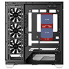 Powercool Ultra White ATX Gaming Case With Black Interior Tempered Glass Panels With 4 x PWM ARGB Fans and 9 Port PWM Hub Included - Alternative image