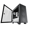 GameMax Aero Mini ARGB Case 4 x ARGB Fans Black With White Internals - Alternative image