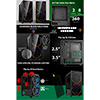GameMax Black Hole ARGB Gaming Case 2x 20cm  1x 12cm ARGB Fans 1x ARGB Hub - Alternative image