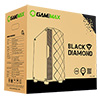 GameMax Diamond Black ARGB Gaming Case 1 x ARGB Fan 1 x ARGB LED Strip - Alternative image