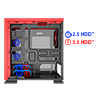 GameMax Expedition Red Gaming Matx PC Case Rear LED Fan  Full Side Window - Alternative image