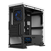 GameMax Expedition White Gaming Matx PC Case Rear LED Fan  Full Side Window - Alternative image
