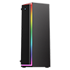 GameMax Starlight RGB Mid-Tower Gaming Case Rainbow Strip and Rear Fan Sync Hub Glass Side Panel - Alternative image