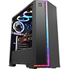 GameMax Starlight RGB Mid-Tower Gaming Case Rainbow Strip and 3x Fan Bundle Sync Hub Glass Side Panel - Alternative image