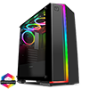 View more info on GameMax Starlight RGB Mid-Tower Gaming Case Rainbow Strip and 3x Fan Bundle Sync Hub Glass Side Panel...