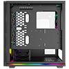 GameMax View ARGB Sync Gaming Case 2xLED Strips 4xFans 3pin Hub TG FrontSide - Alternative image