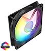View more info on CiT Halo 120mm Infinity ARGB Black 4pin PWM PC Cooling Fan...