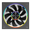 CiT Saturn Reverse 120mm ARGB Black 4pin PWM PC Cooling Infinity Fan - Alternative image