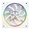 CiT Saturn Reverse 120mm ARGB White 4pin PWM PC Cooling Infinity Fan - Alternative image