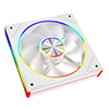 CiT Saturn Reverse 120mm ARGB White 4pin PWM PC Cooling Infinity Fan - Alternative image