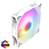View more info on CiT Siberia 120mm RGB Rainbow White Master PC Inner-Ring Cooling Fan...