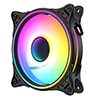 CiT Tornado 120mm Infinity ARGB Black 4pin PWM PC Cooling Dual-Ring Fan - Alternative image