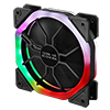 Unbranded Halo Dual Ring 18 LED 120mm Rainbow RGB Fan - Alternative image